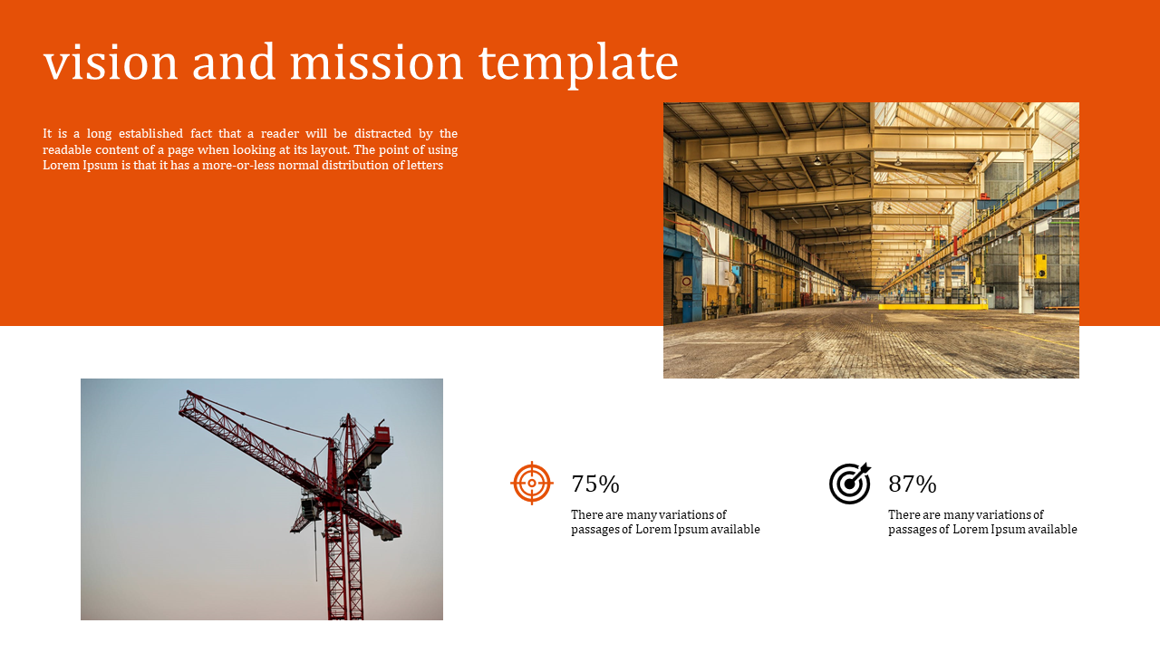 Attractive Vision And Mission Template PPT Slide Designs
